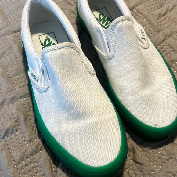 Vans white sneakers, very clean other then the two little spots. Wore once - Picture 1 of 4